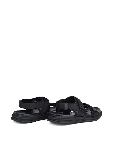 Чоловічі сандалі Miguel Miratez тканинні чорні - фото 4 - Miraton