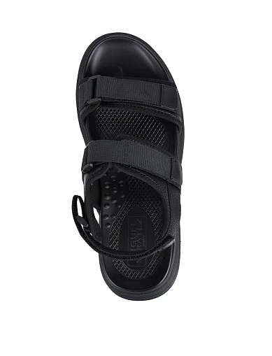 Чоловічі сандалі Miguel Miratez тканинні чорні - фото 5 - Miraton