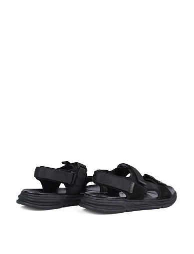 Чоловічі сандалі Miguel Miratez тканинні чорні - фото 4 - Miraton