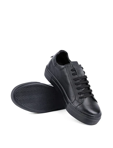 Женские кеды Attizzare кожаные черные - фото 2 - Miraton