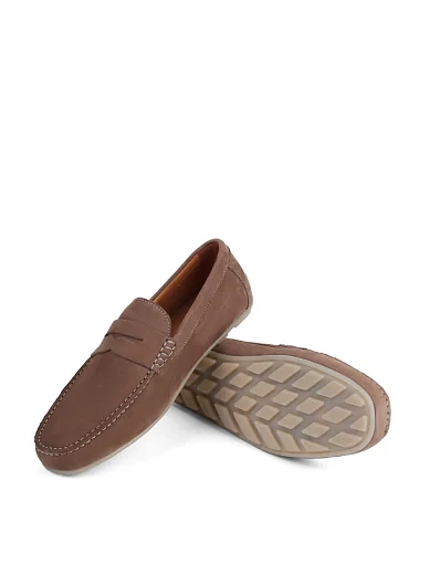 Мужские мокасины Miguel Miratez замшевые бежевые - фото 2 - Miraton