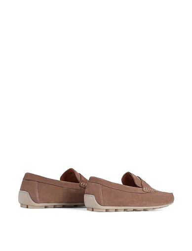 Мужские мокасины Miguel Miratez замшевые бежевые - фото 4 - Miraton