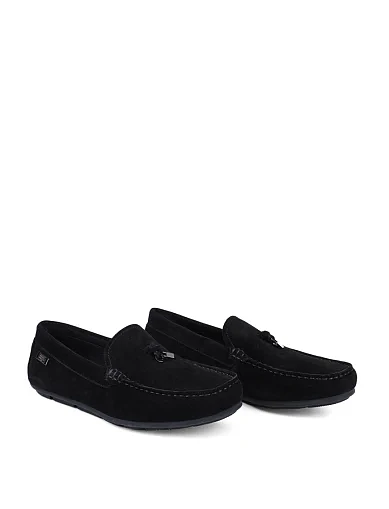 Чоловічі мокасини Miguel Miratez замшеві чорні - фото 3 - Miraton