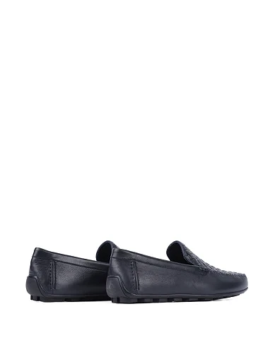 Чоловічі мокасини Miguel Miratez шкіряні сині - фото 4 - Miraton