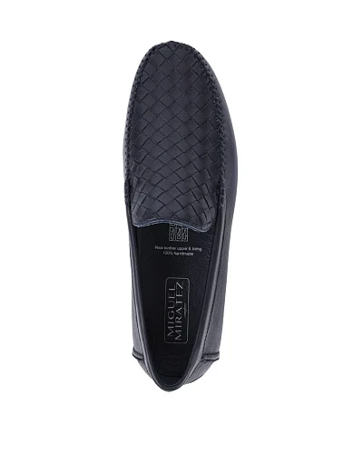 Чоловічі мокасини Miguel Miratez шкіряні сині - фото 5 - Miraton