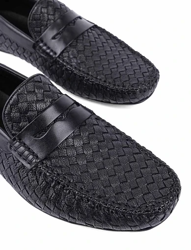 Мужские мокасины Miguel Miratez кожаные черные - фото 5 - Miraton