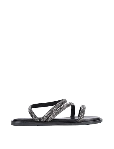 Женские сандалии Attizzare кожаные черные - фото 1 - Miraton