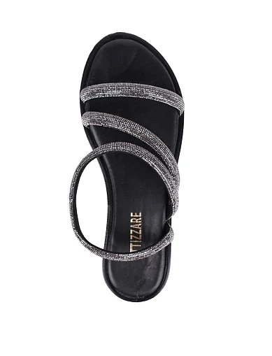 Женские сандалии Attizzare кожаные черные - фото 2 - Miraton