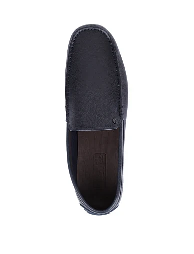 Мужские мокасины Miguel Miratez кожаные синие - фото 2 - Miraton