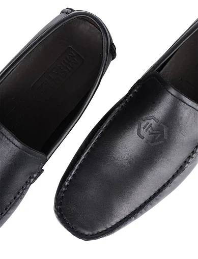 Чоловічі мокасини Miguel Miratez шкіряні чорні - фото 5 - Miraton