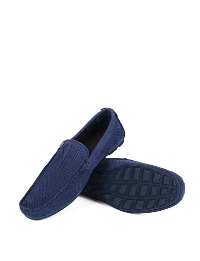 Чоловічі мокасини Miguel Miratez замшеві сині - фото 2 - Miraton