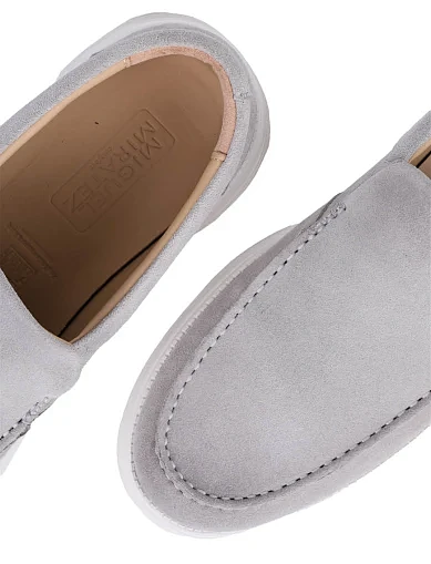 Чоловічі туфлі Miguel Miratez замшеві сірі - фото 5 - Miraton