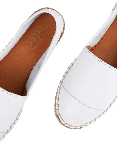 Женские эспадрильи Attizzare кожаные белые - фото 5 - Miraton