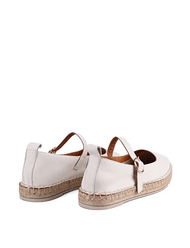 Женские эспадрильи Attizzare кожаные белые - фото 4 - Miraton