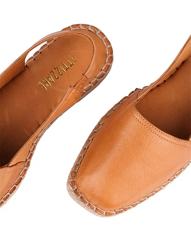 Женские эспадрильи Attizzare кожаные коричневые - фото 5 - Miraton