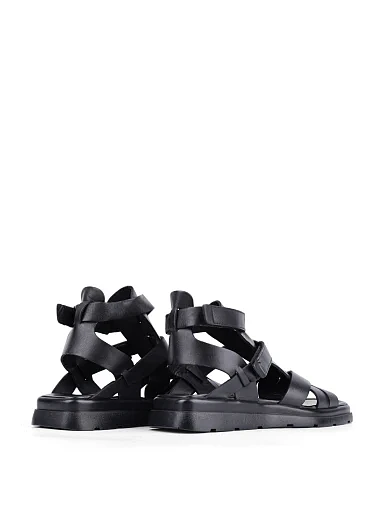 Женские сандалии Attizzare кожаные черные - фото 4 - Miraton