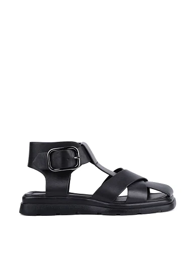 Женские сандалии Attizzare кожаные черные - фото 1 - Miraton