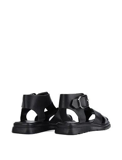 Женские сандалии Attizzare кожаные черные - фото 4 - Miraton