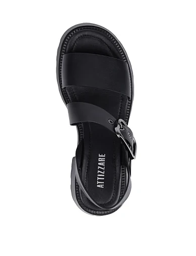 Жіночі сандалі Attizzare шкіряні чорні (3727ВЛ25) - фото 2 - Miraton