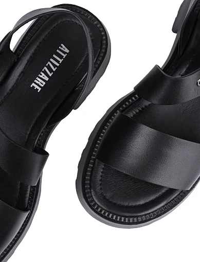 Жіночі сандалі Attizzare шкіряні чорні (3727ВЛ25) - фото 5 - Miraton