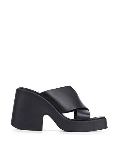 Женские сабо Attizzare кожаные черные - фото 1 - Miraton