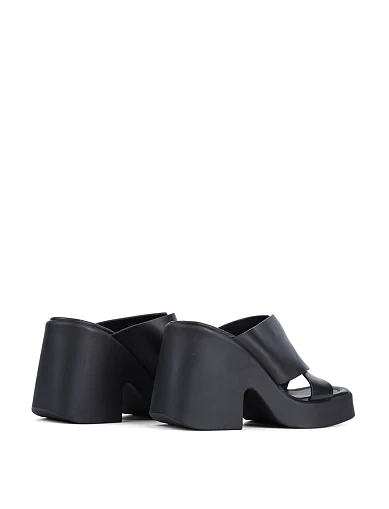 Женские сабо Attizzare кожаные черные - фото 4 - Miraton