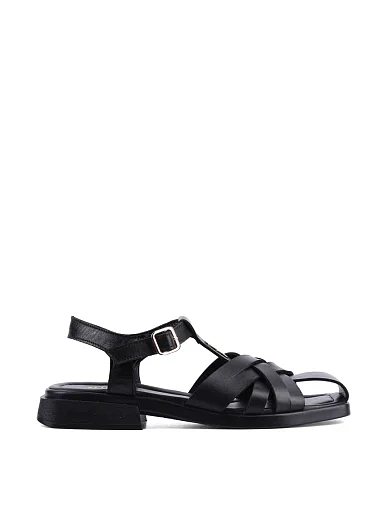 Женские сандалии Attizzare кожаные черные - фото 1 - Miraton