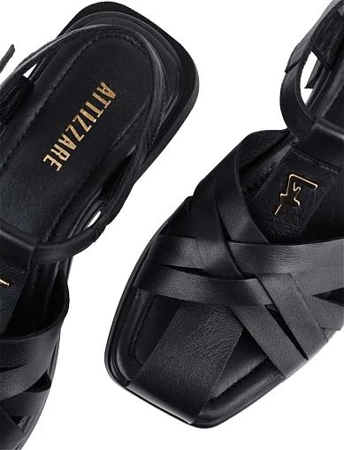 Женские сандалии Attizzare кожаные черные - фото 5 - Miraton