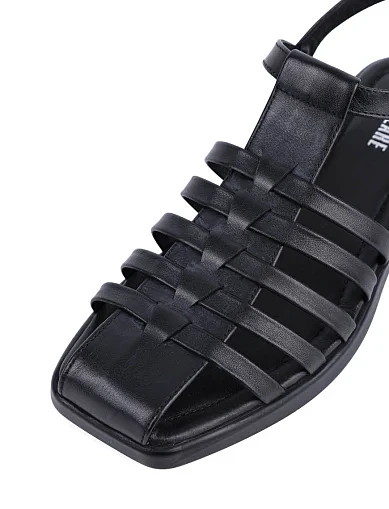 Женские сандалии Attizzare кожаные черные - фото 5 - Miraton