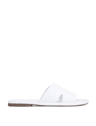 Жіночі шльопанці Attizzare шкіряні білі (022 401ВЛ25) - фото 1 - Miraton