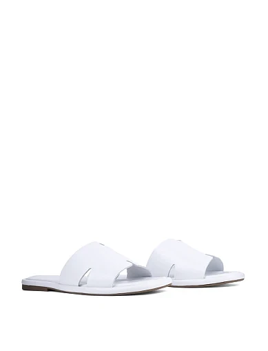 Жіночі шльопанці Attizzare шкіряні білі (022 401ВЛ25) - фото 3 - Miraton