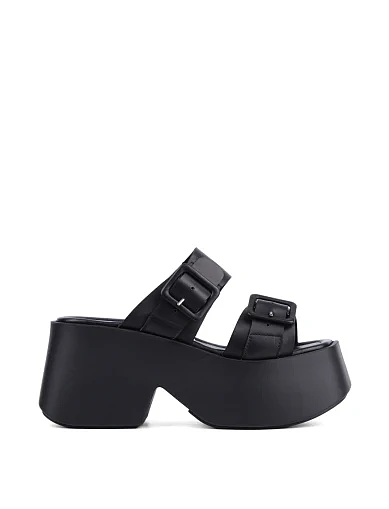 Женские сабо Attizzare кожаные черные - фото 1 - Miraton