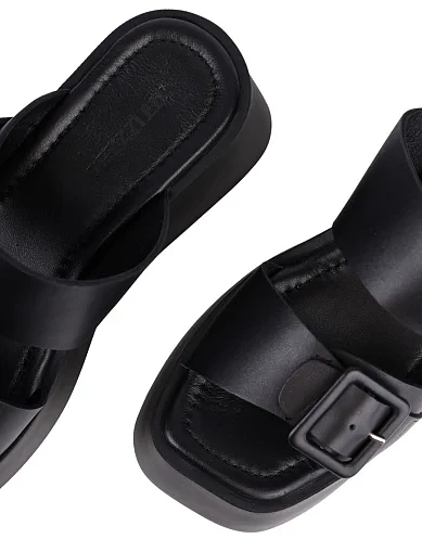 Женские сабо Attizzare кожаные черные - фото 5 - Miraton