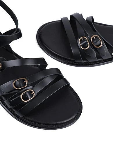 Жіночі сандалі Attizzare шкіряні чорні (338 1075) - фото 2 - Miraton