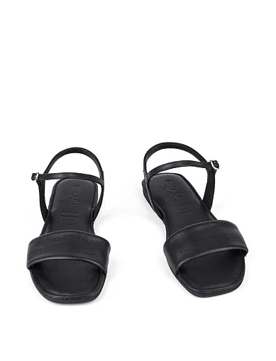 Женские сандалии Sekada кожаные черные - фото 2 - Miraton