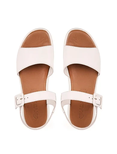 Жіночі сандалі Sekada шкіряні рисового кольору (49321) - фото 4 - Miraton