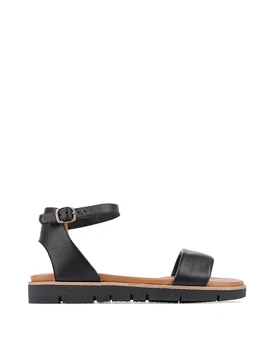 Женские сандалии Sekada кожаные черные - фото 1 - Miraton