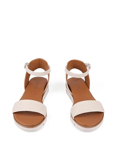 Жіночі сандалі Sekada шкіряні рисового кольору (10204) - фото 2 - Miraton