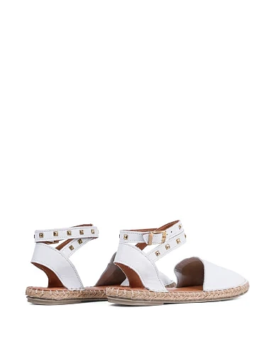 Женские эспадрильи Attizzare кожаные белые - фото 4 - Miraton