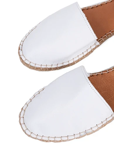 Женские эспадрильи Attizzare кожаные белые - фото 5 - Miraton