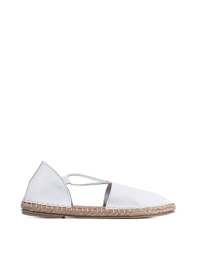 Женские эспадрильи Attizzare кожаные белые - фото 1 - Miraton