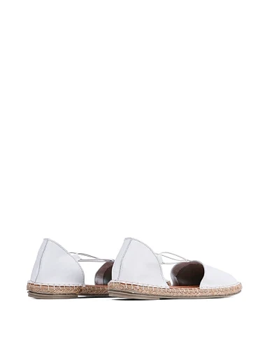 Женские эспадрильи Attizzare кожаные белые - фото 4 - Miraton