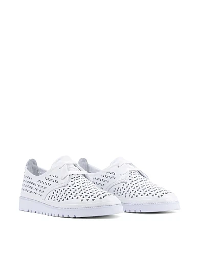 Женские туфли Attizzare кожаные белые - фото 3 - Miraton