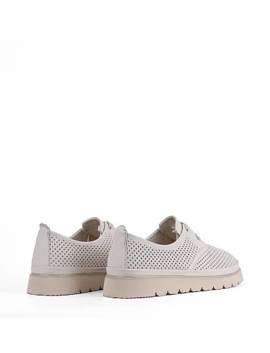 Женские туфли Attizzare кожаные бежевые - фото 4 - Miraton