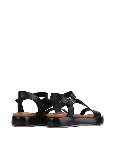 Женские сандалии Attizzare кожаные черные - фото 4 - Miraton