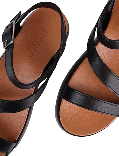 Женские сандалии Attizzare кожаные черные - фото 5 - Miraton