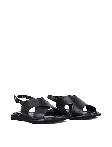 Женские сандалии Attizzare кожаные черные - фото 3 - Miraton