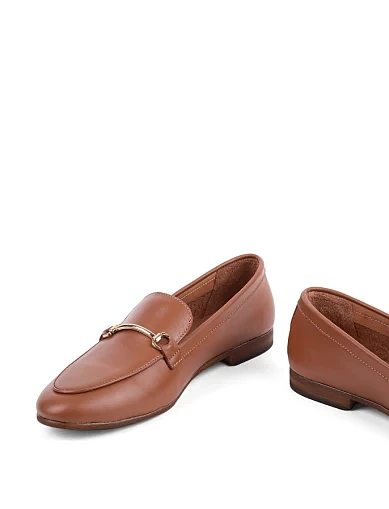 Женские слиперы Attizzare кожаные коричневые - фото 2 - Miraton