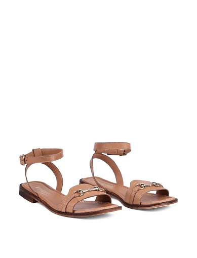 Женские сандалии Attizzare кожаные бежевые - фото 3 - Miraton