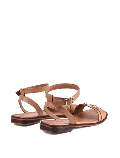 Женские сандалии Attizzare кожаные бежевые - фото 4 - Miraton